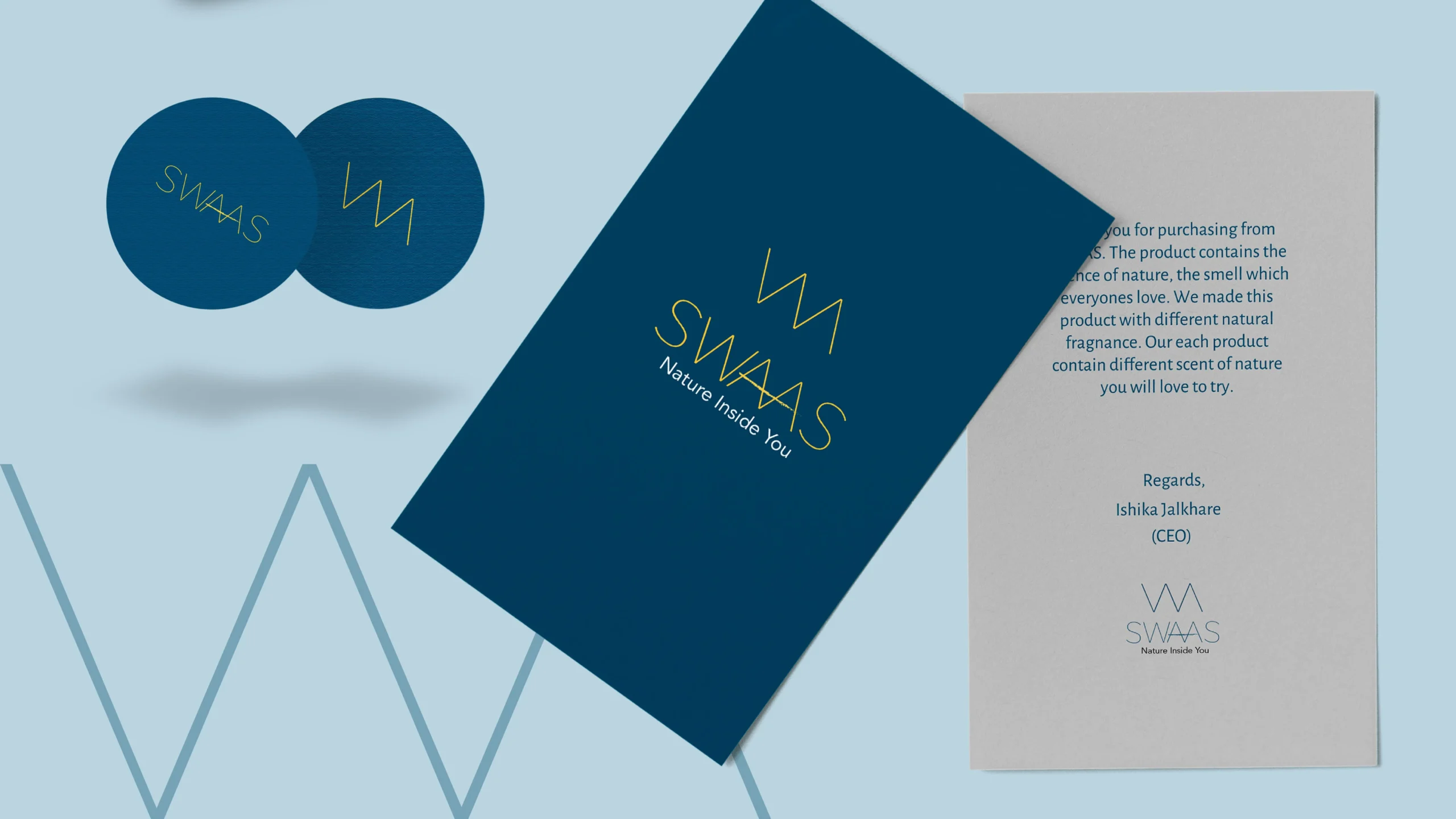 Swaas seed cards that can be planted, promoting eco-consciousness.